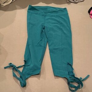 FP Movement by Free People Teal Leggings with Tie Details